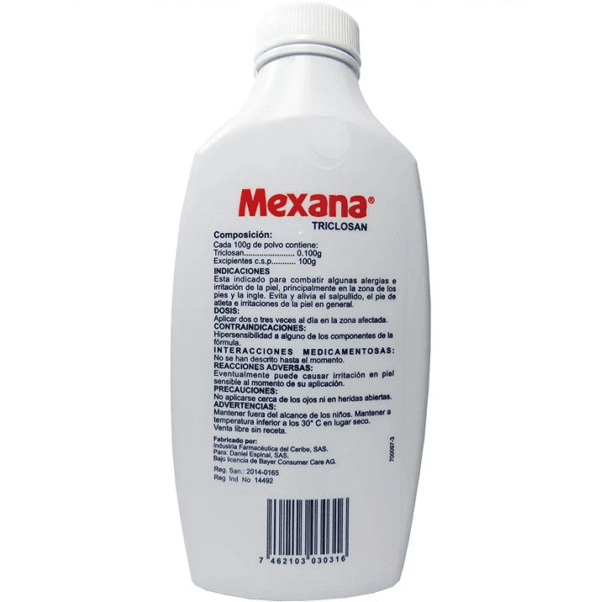 Polvo medicado Infaca Mexana - 95 gramo
