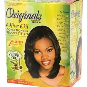 Organic Olive Oil Super Kit Doble, Crema Alisador Para Pelo